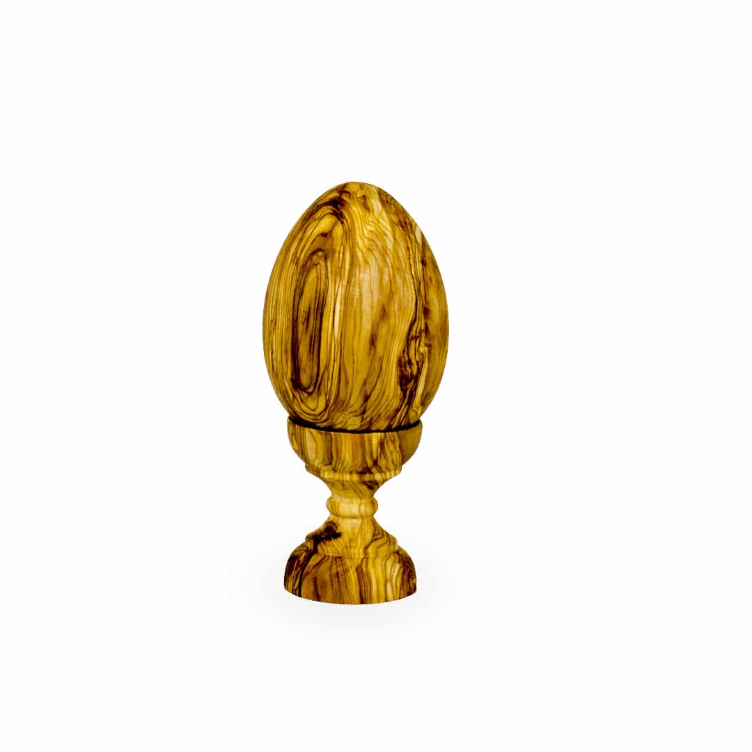 Uovo in legno di ulivo - Sicani Solidale Shop